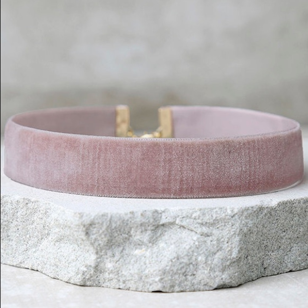 Baby Pink Velvet Choker